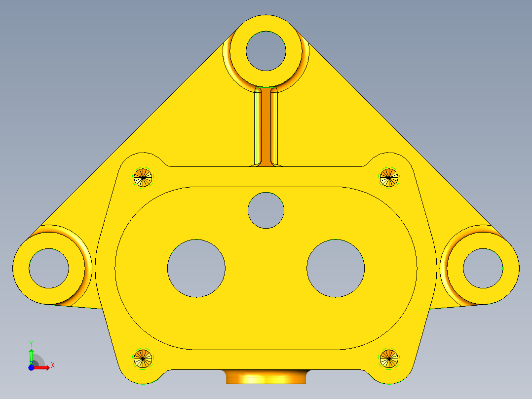 机油泵体前视图