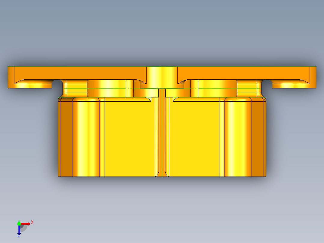 机油泵体俯视图