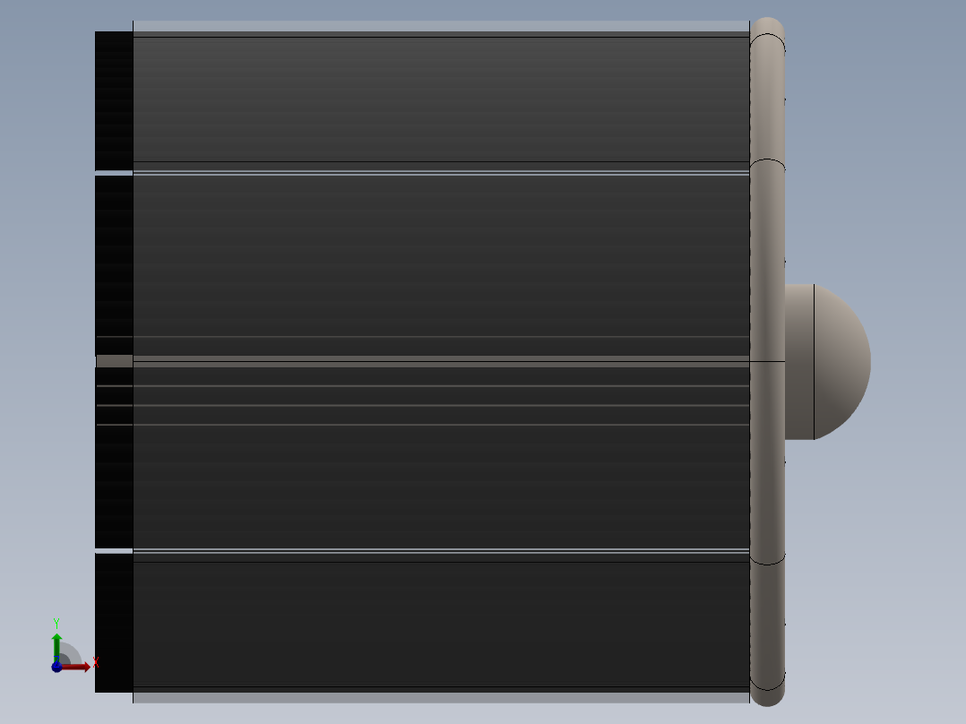 塔式太阳能接收器前视图
