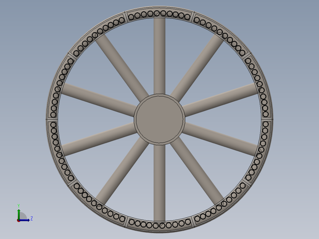 塔式太阳能接收器左视图