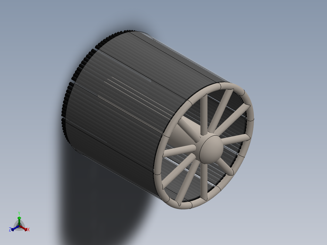 塔式太阳能接收器正等轴测图