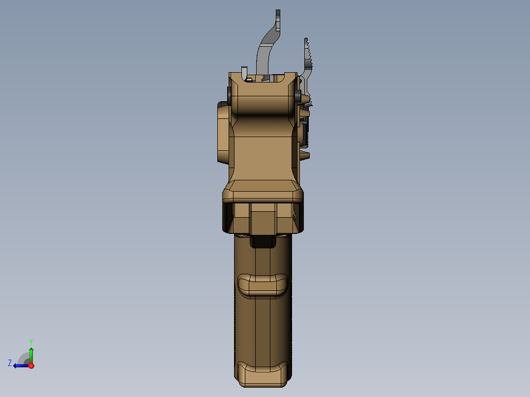 手枪左轮冲锋枪老式狙击步枪设计3D图纸fn-scar-mk16-mk17 SW右视图
