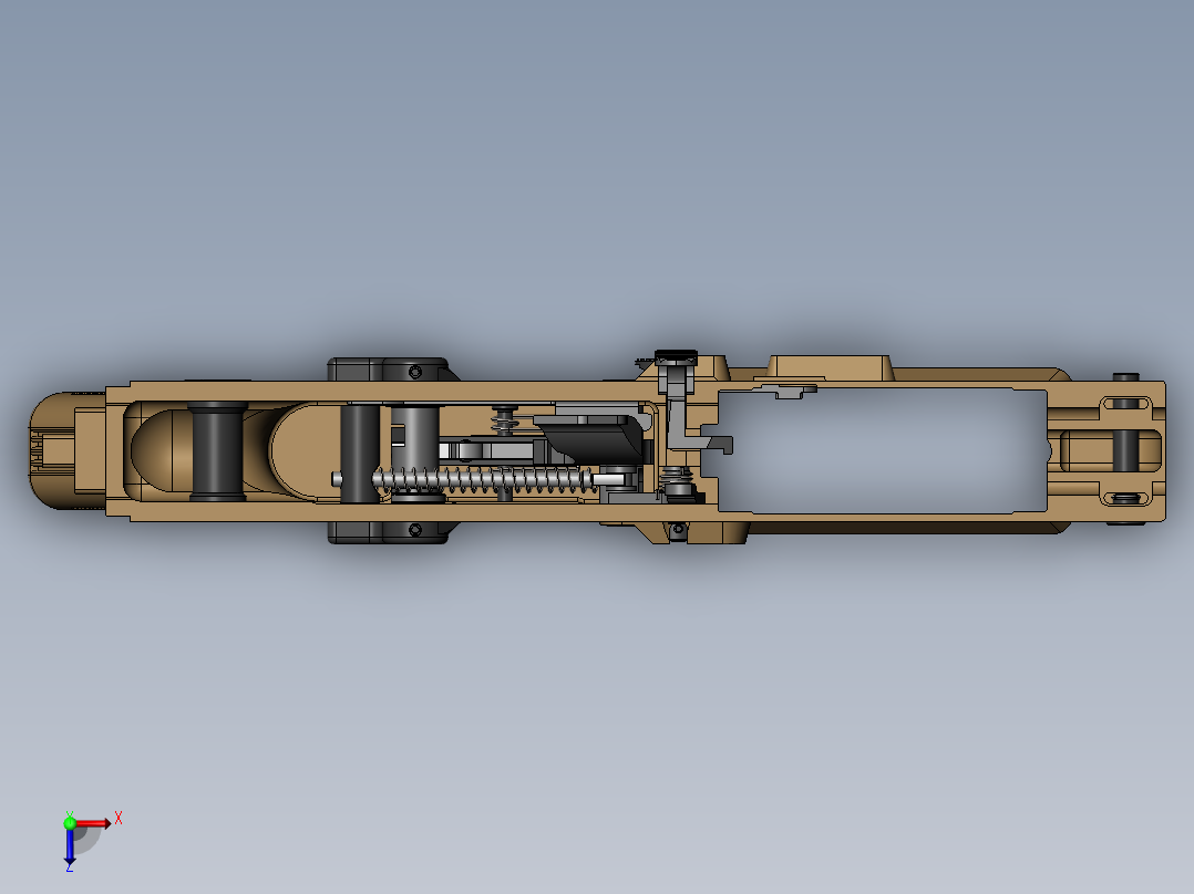 手枪左轮冲锋枪老式狙击步枪设计3D图纸fn-scar-mk16-mk17 SW俯视图