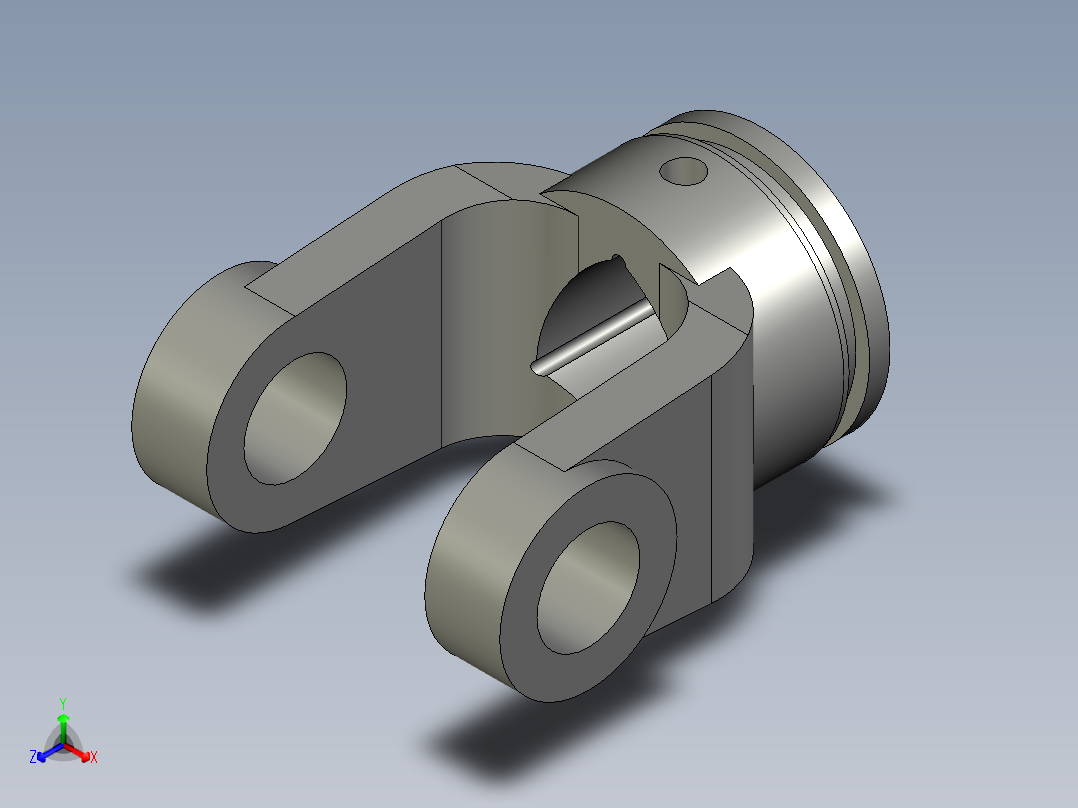 SPG-SD1万向节内套管头拖拉机正等轴测图