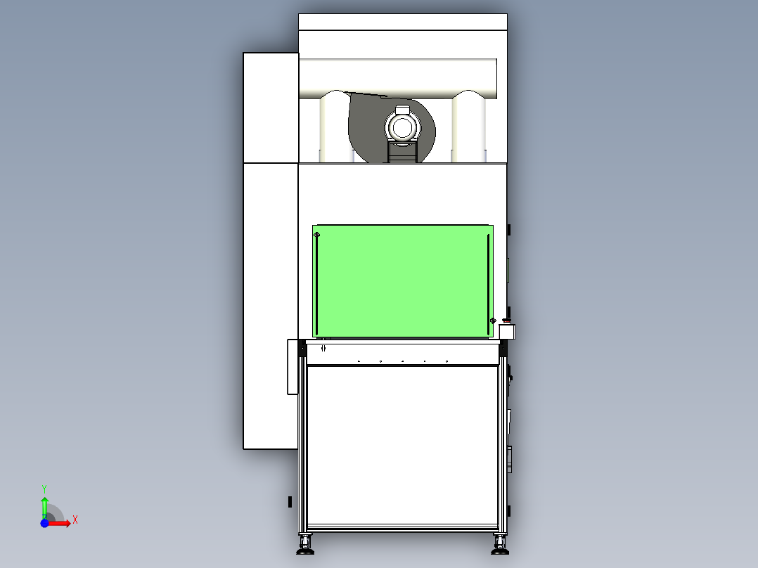 双灯式UV机、UV固化机-内嵌冷气式机型前视图