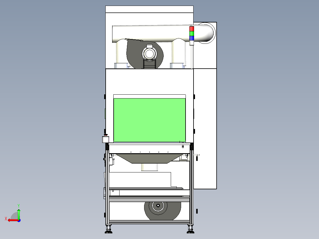 双灯式UV机、UV固化机-内嵌冷气式机型后视图