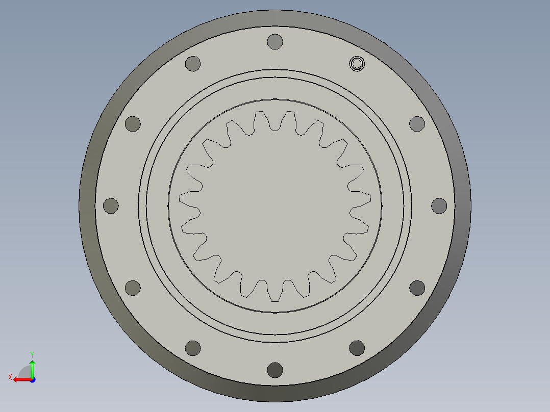 行星轮减速机后视图