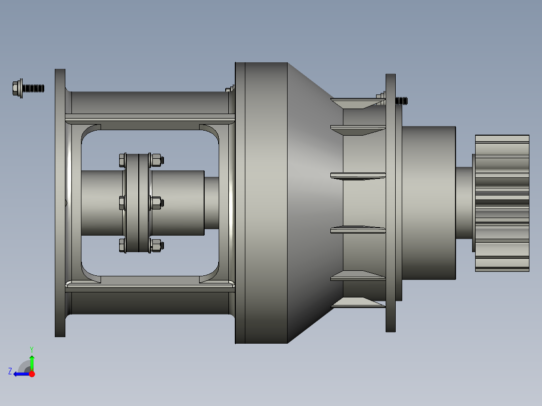 行星轮减速机右视图