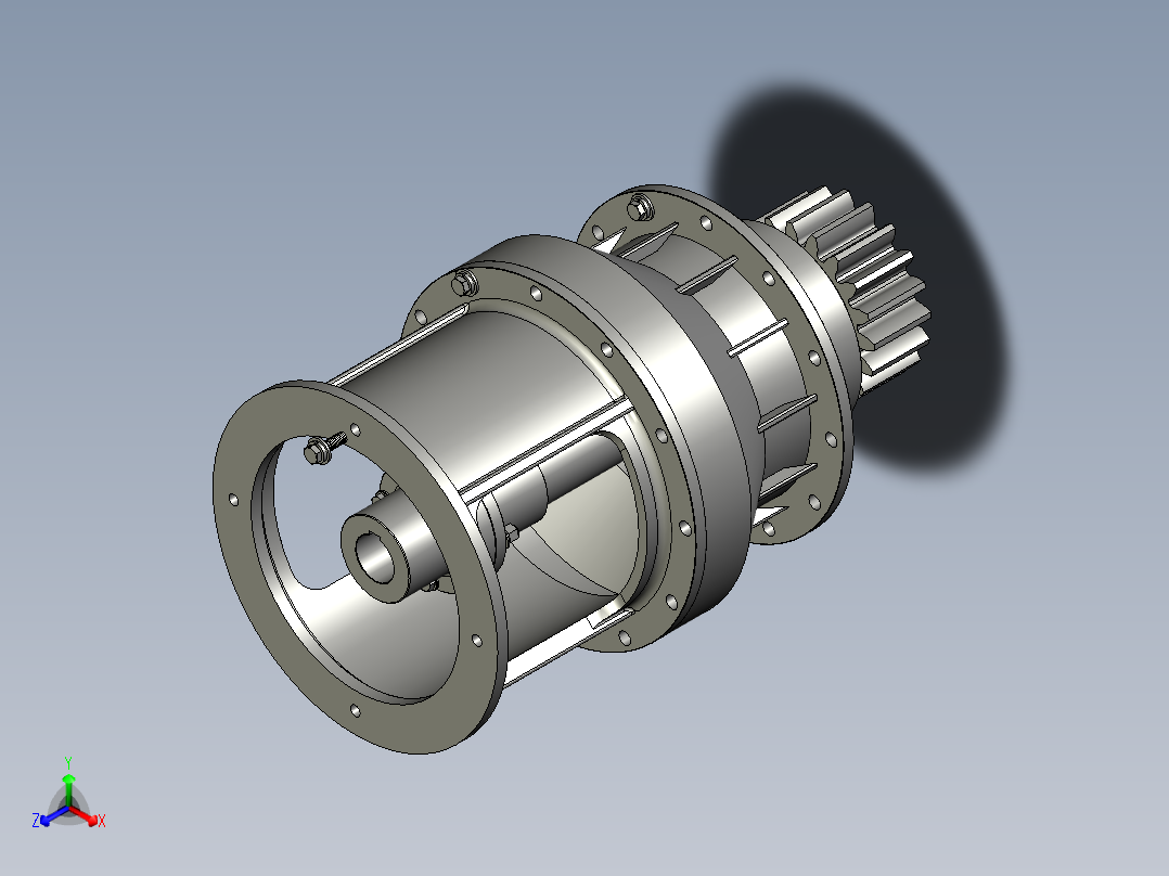 行星轮减速机正等轴测图