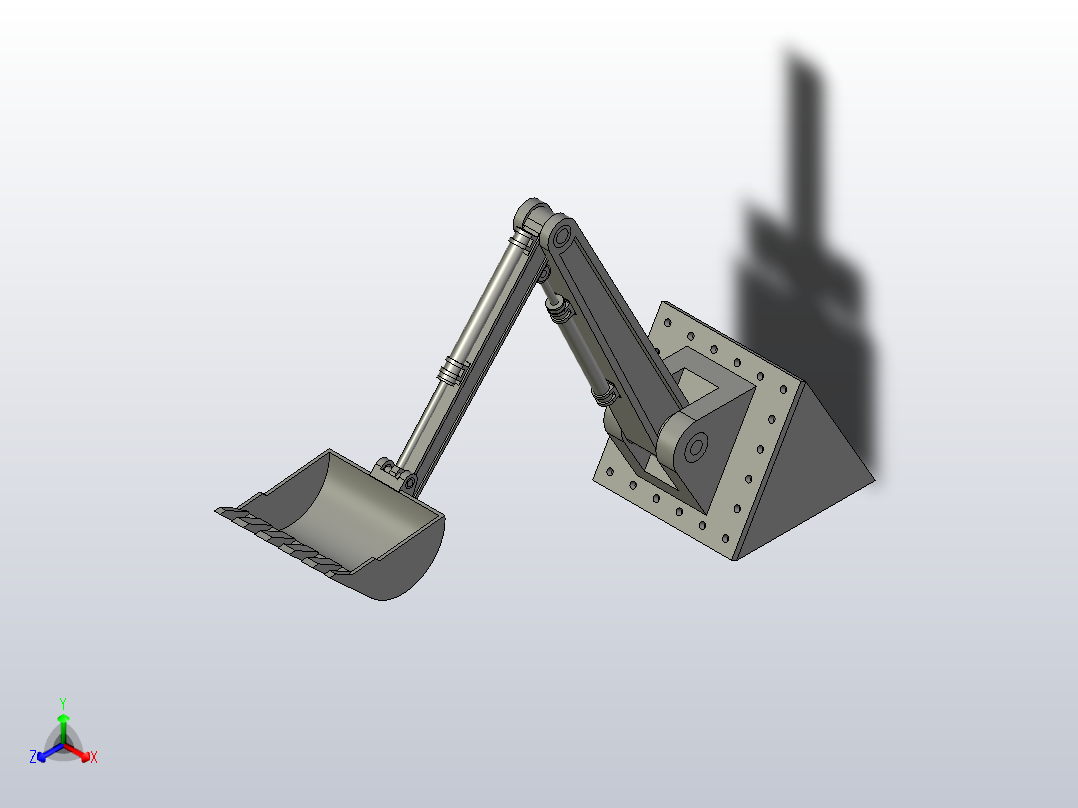 挖掘机正等轴测图