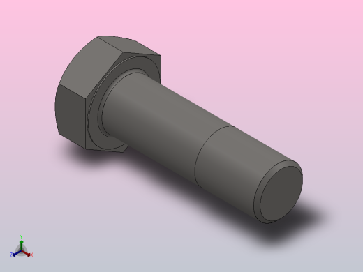 履带式推土机 履带螺栓_M30×2×96正等轴测缩略图