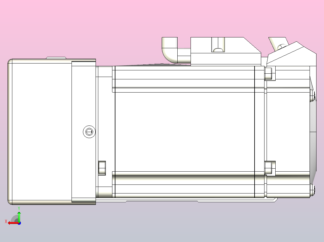 皮带直线轴半封闭可选导轨TPA-HNB-105D-90-L1750-ML-Y-P20-N3后视图
