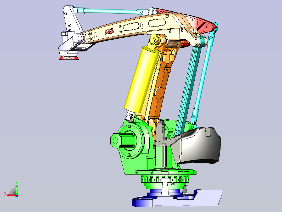 ABB机械手  IRB 760 Robot 3D模型后视图