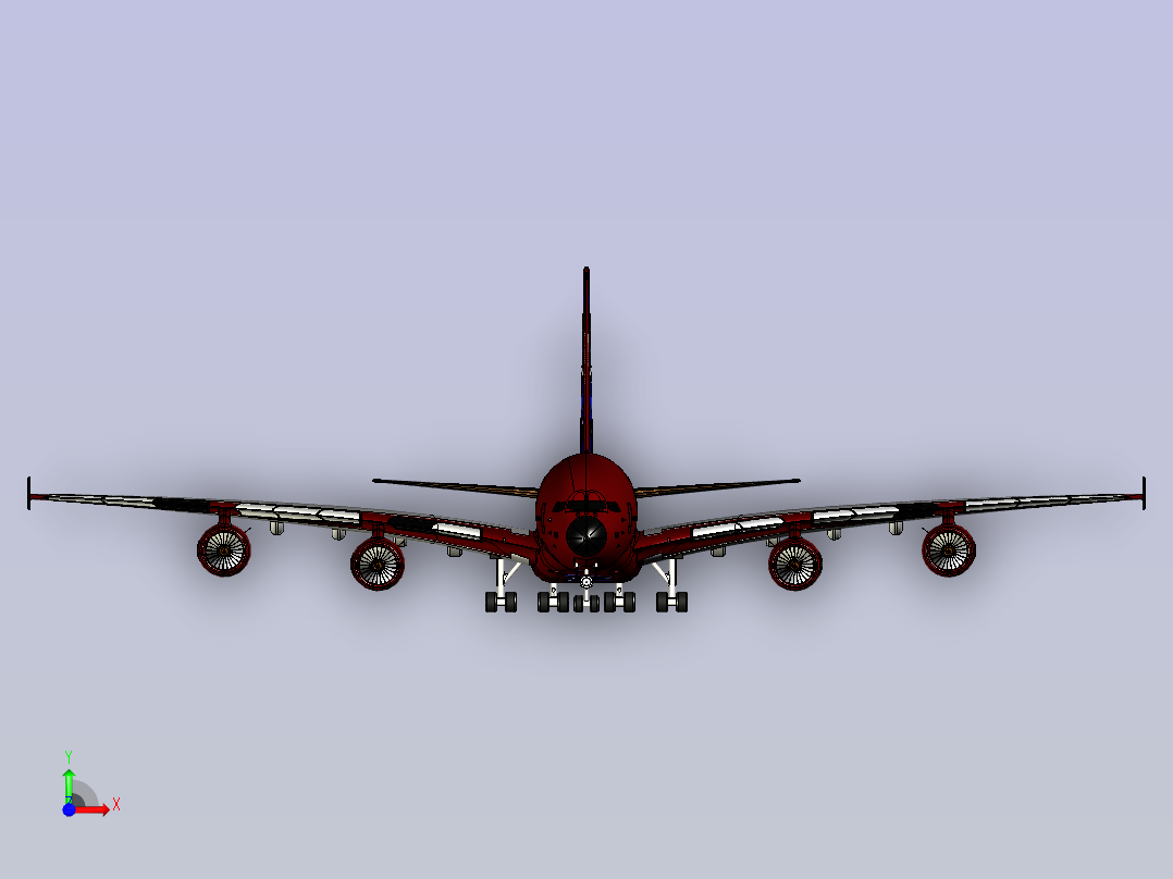 空中客车A380飞机（加）前视图