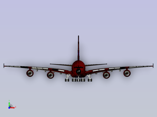 空中客车A380飞机（加）前视缩略图