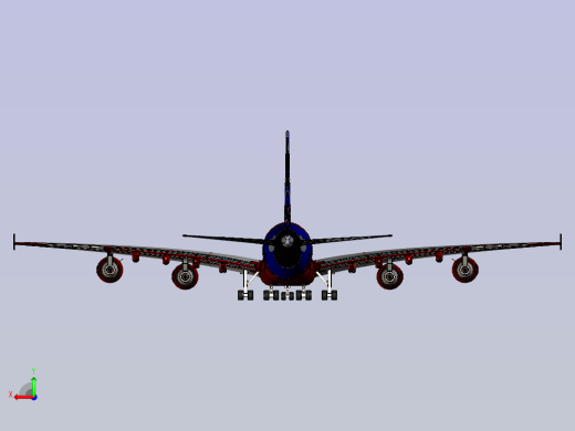 空中客车A380飞机（加）后视缩略图