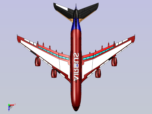 空中客车A380飞机（加）俯视缩略图
