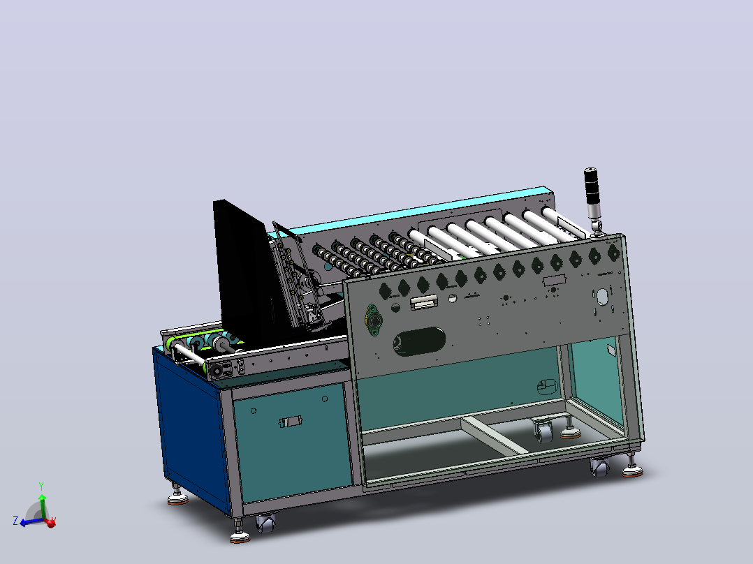 PCB行业斜立式收板机主视图