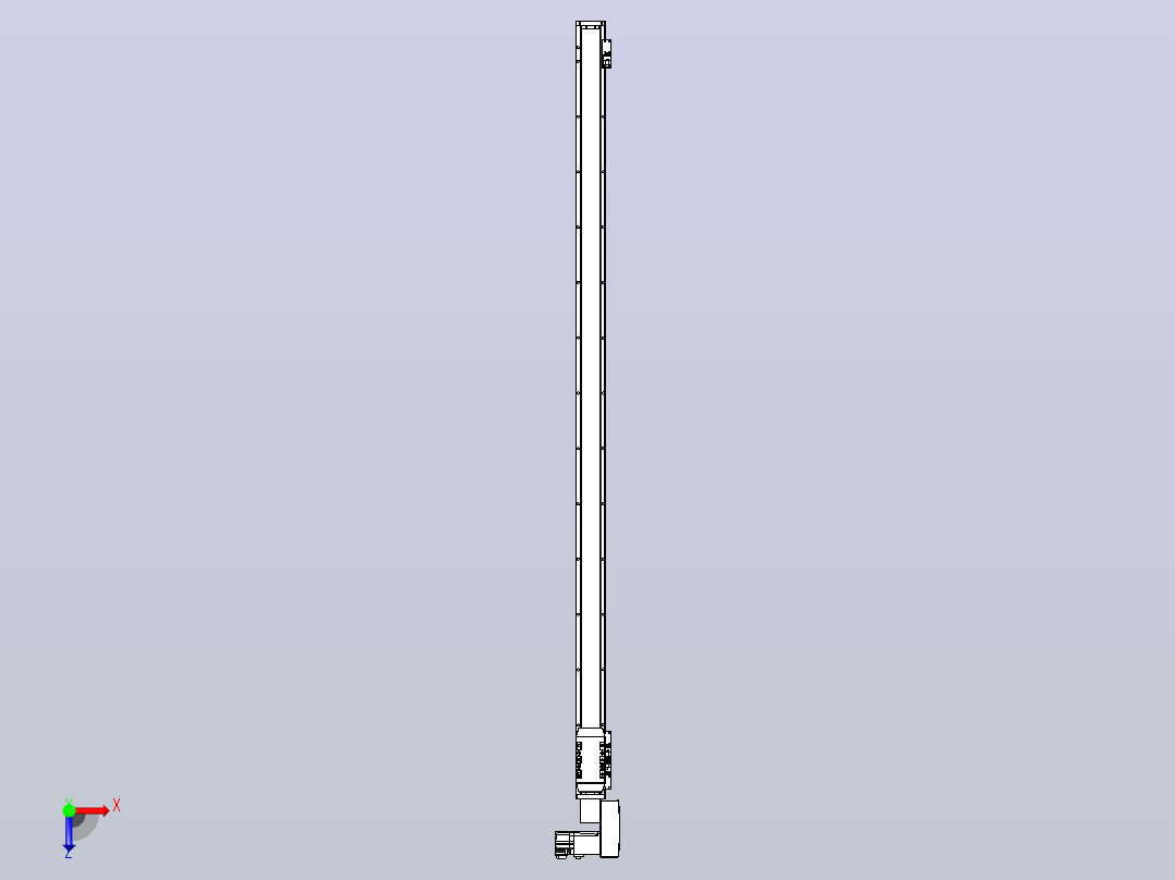 机器人皮带驱动直线轴TPA-GCB-50-P42-L1250-QR-M10-N3俯视图