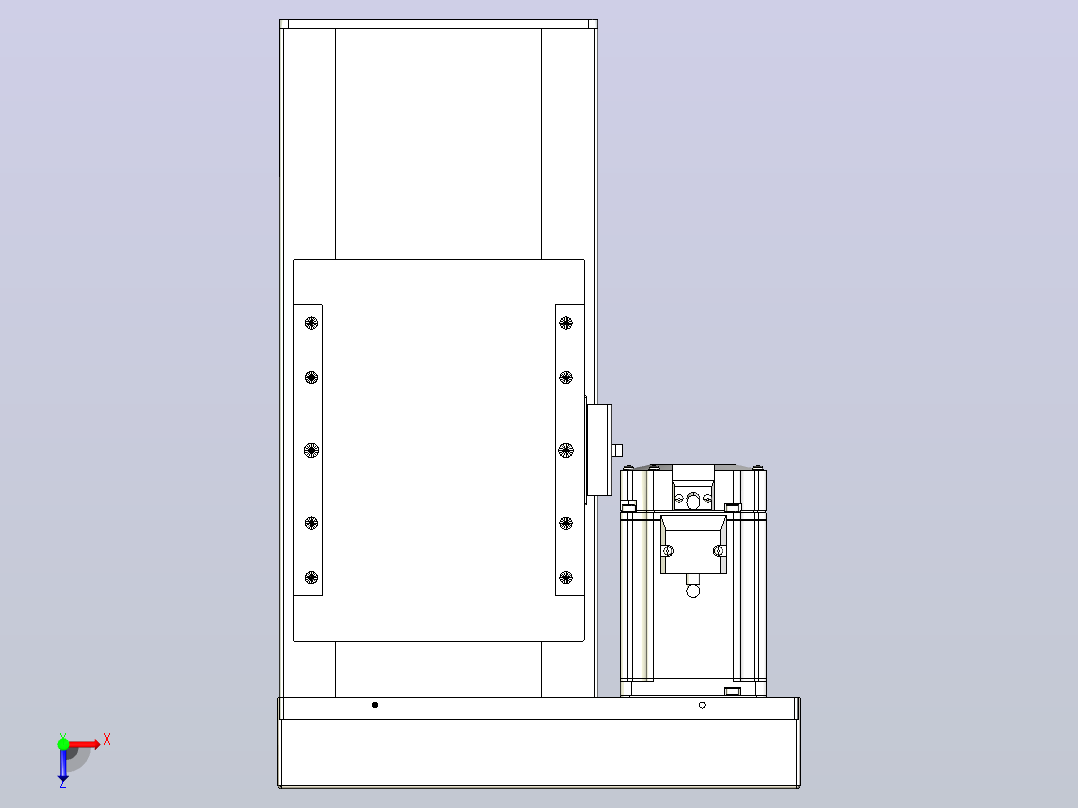 滚珠丝杠直线轴带导轨全封闭TPA-HCR-175D-2510C-L100-MR-Y-P75-N3俯视图