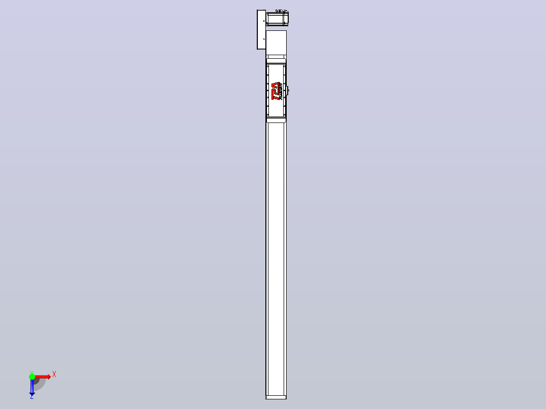 伺服电机集成皮带传动直线执行器TPA-OCB-120-224-L1450-MR-P75-N3俯视图