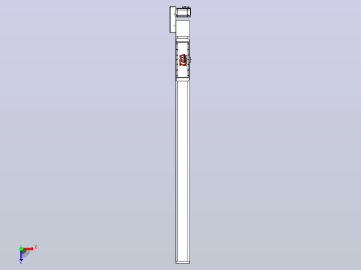 伺服电机集成皮带传动直线执行器TPA-OCB-120-224-L1450-MR-P75-N3俯视缩略图