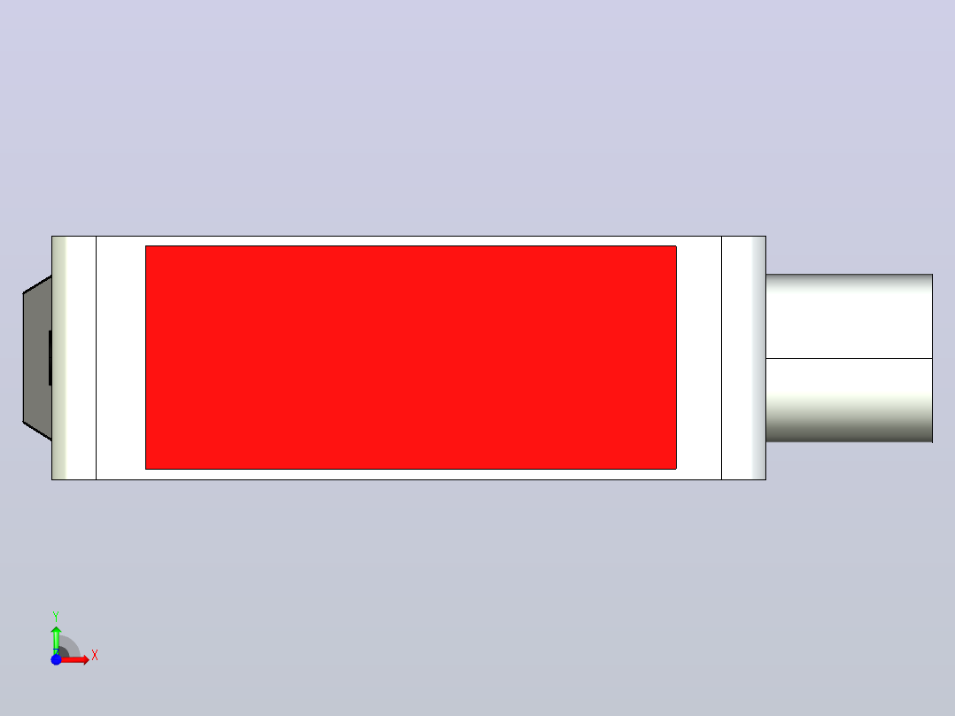 带发射器和接收器的Optex光栅传感器前视图