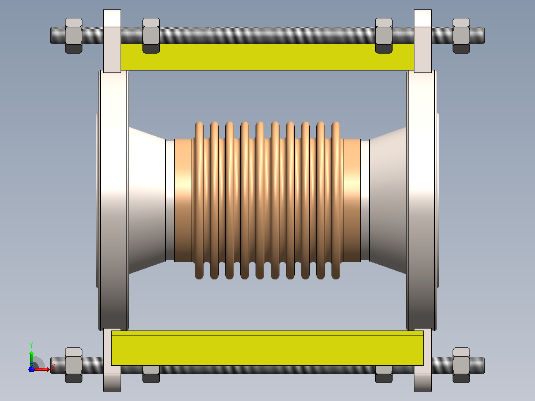 法兰膨胀前视图