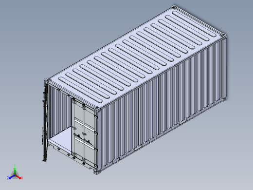20英尺集装箱主视缩略图