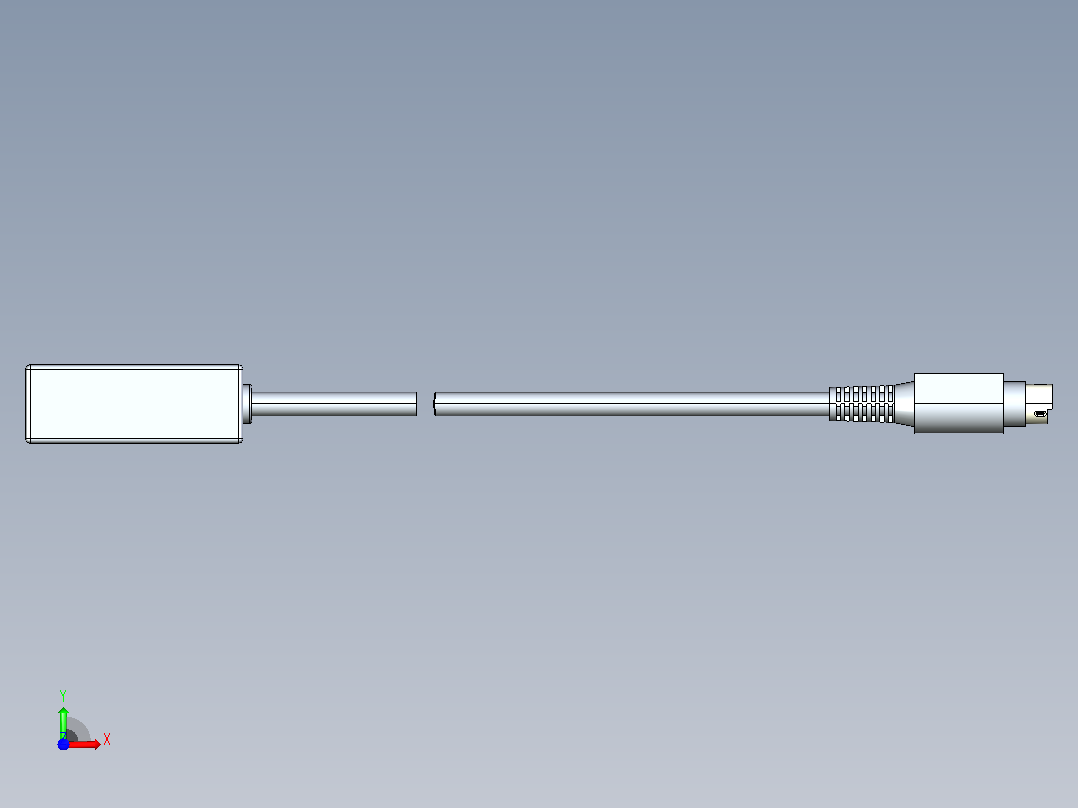 深浦接触式位移传感器 MT-OW3000 延长电缆前视图