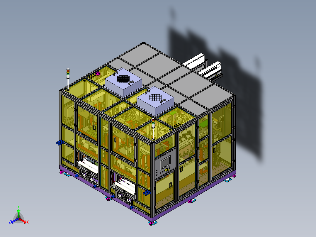 10-18寸液晶面板打包机inventor2020