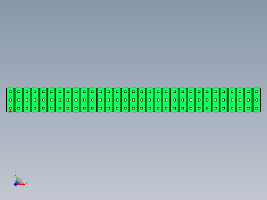 彩色公头100mil（2.54mm）系列-DS1021_green_3x31p_100mil_Type5_rev1.0前视缩略图