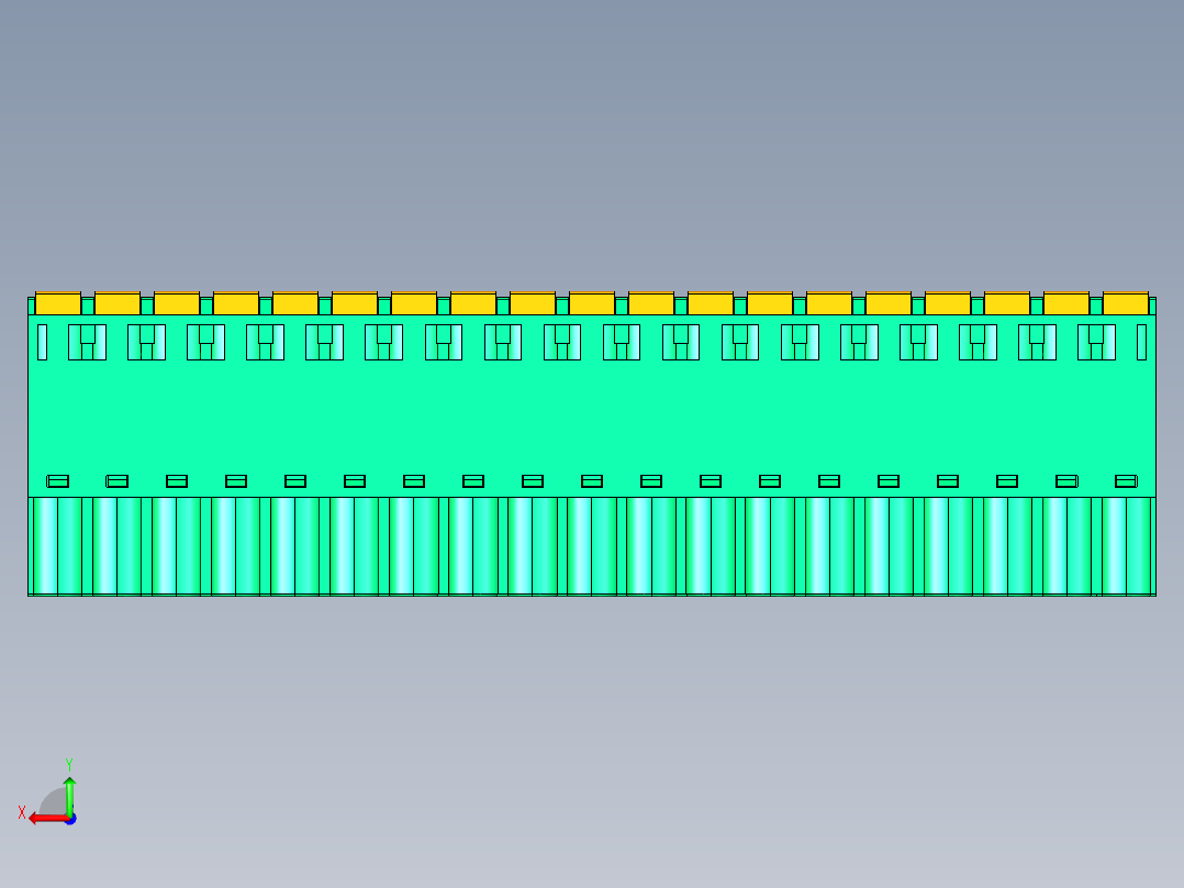 DEGSON 2EDG 系列 5.0mm 可插拔接线端子组-2EDGKD-5.0-19P-14-00AH后视图