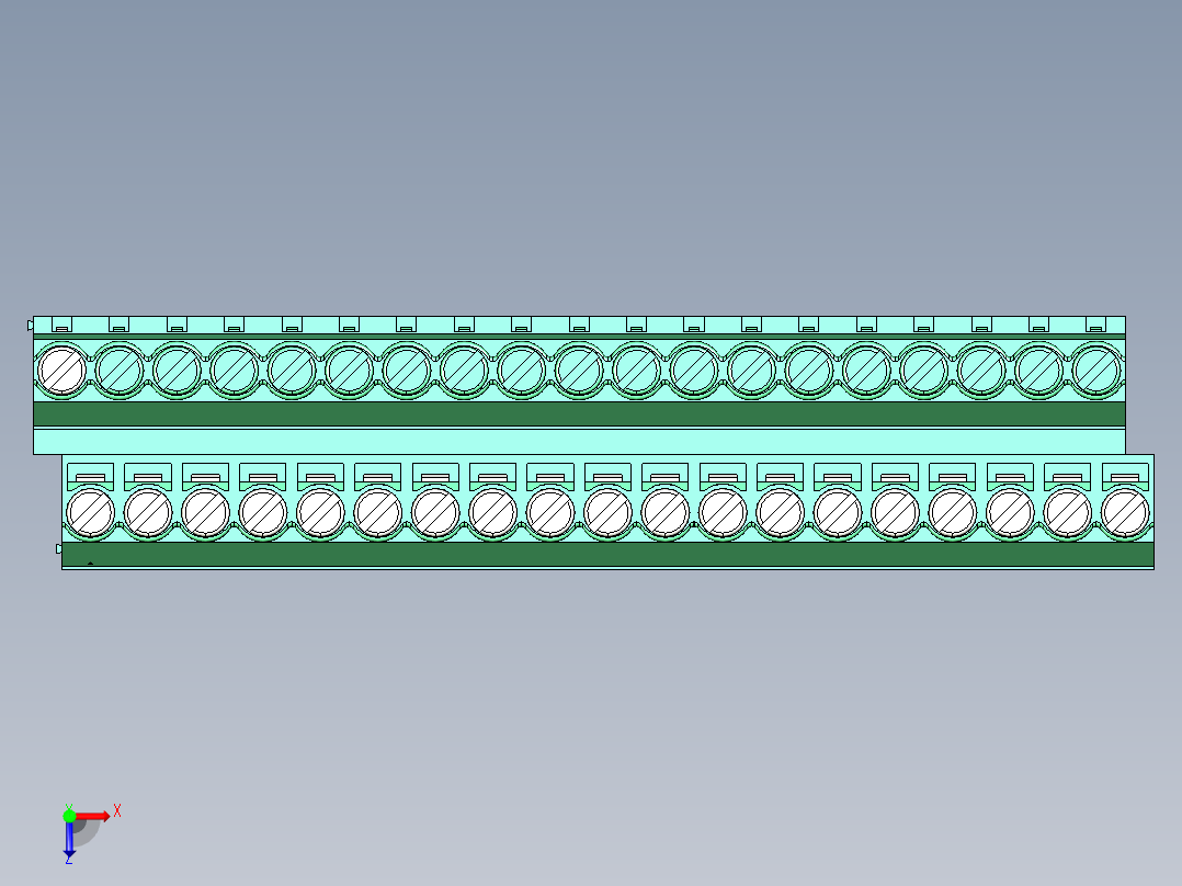 DEGSON DG636 系列 6.357.629.52mm 接线端子-DG636A-6.35-38P-14-00AH俯视图