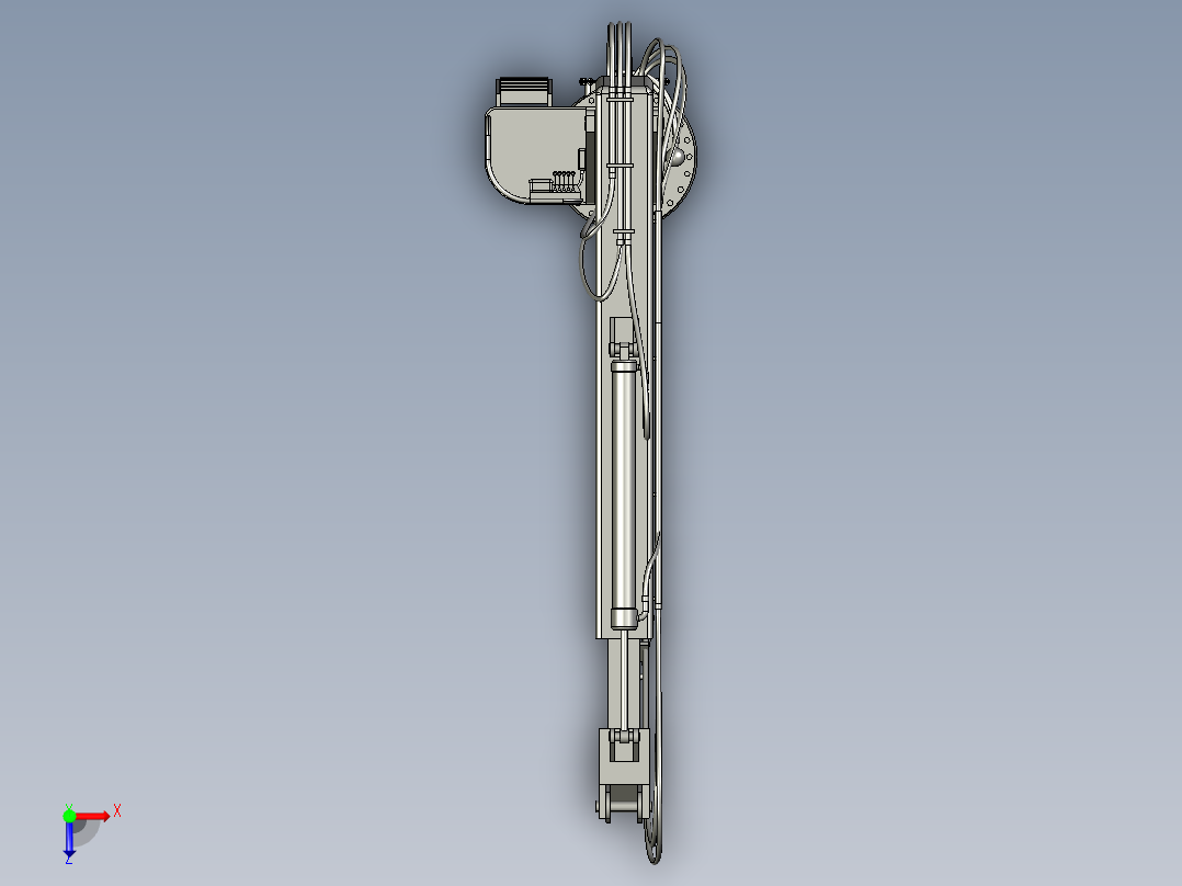 拖船船舶起重机吊机俯视图