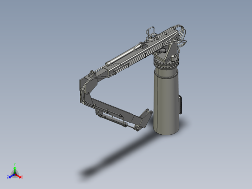 拖船船舶起重机吊机正等轴测缩略图