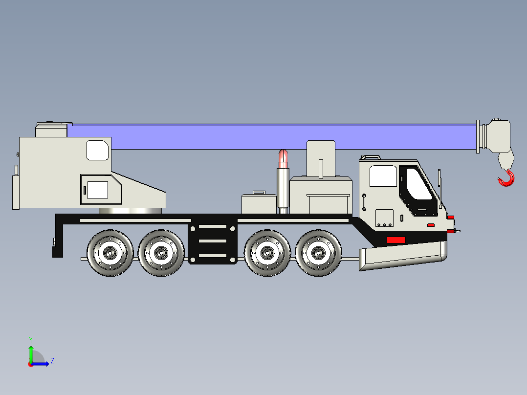 汽车起重机左视图