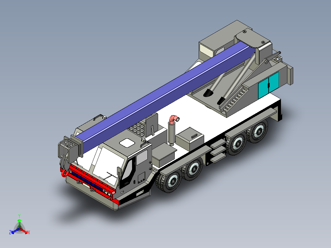 汽车起重机正等轴测图