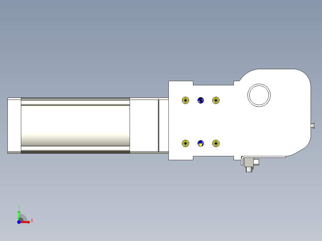 德克斯TUNKERS气缸数模KS_100_2_A00_T12_135GRAD前视图