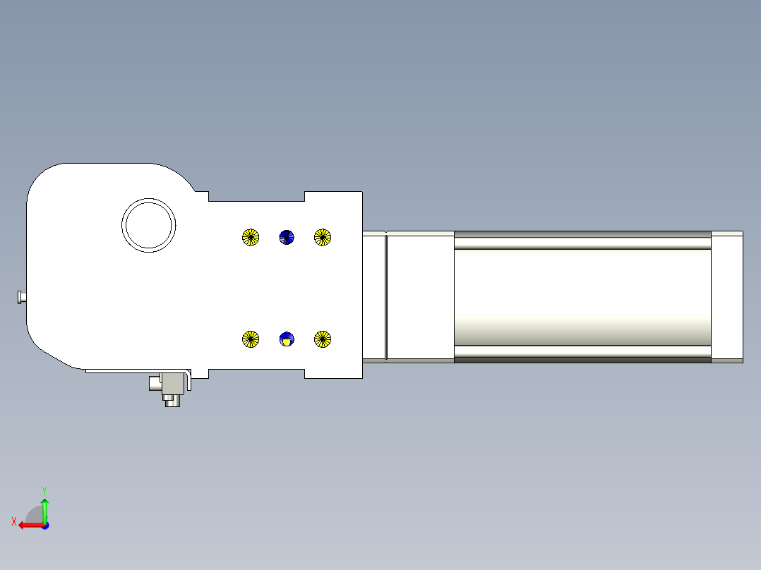德克斯TUNKERS气缸数模KS_100_2_A00_T12_135GRAD后视图