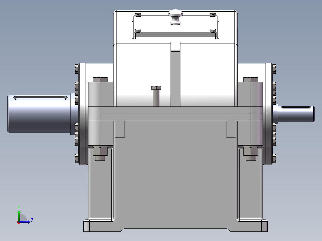 二级斜齿减速左视图