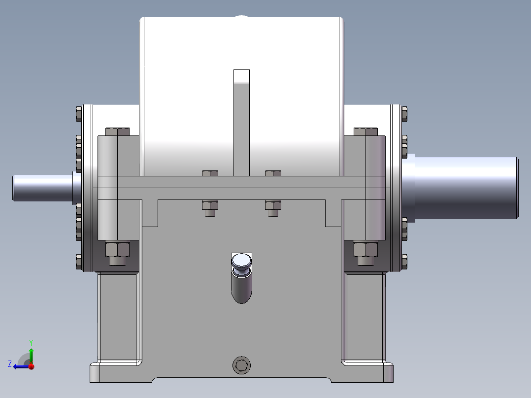 二级斜齿减速右视图