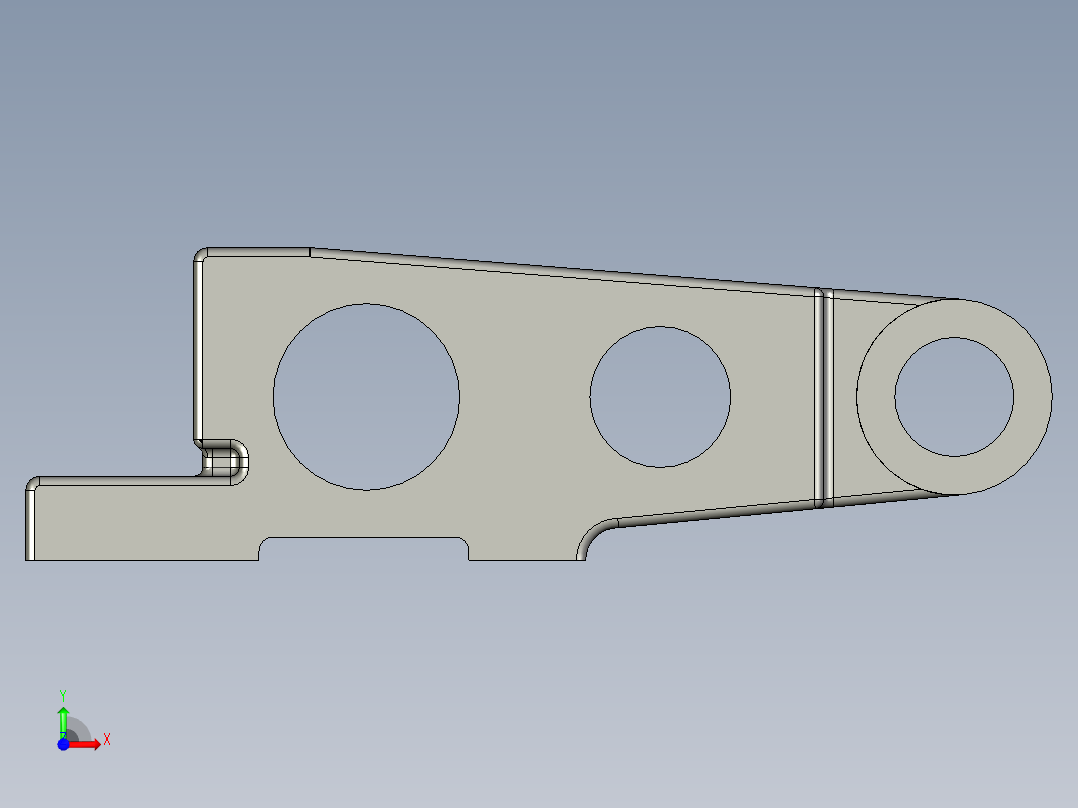 后托架卧铣底面夹具（CAD图+UG三维）前视图