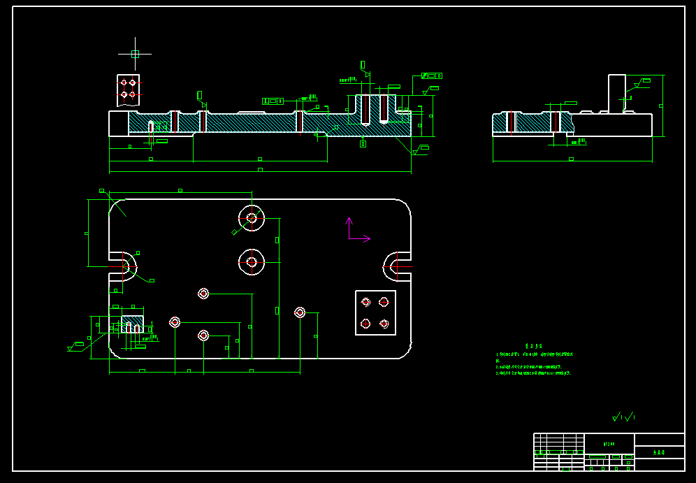 后托架卧铣底面夹具（CAD图+UG三维）