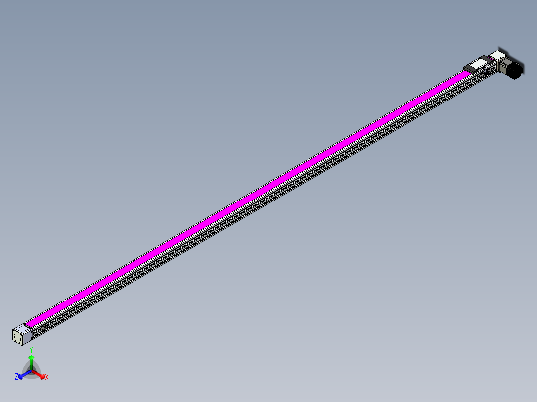 同步带滑台-欧规BC6-L120-S2900-R-P40-D3正等轴测图