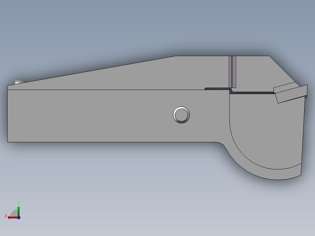 机夹重磨杠杆式切断刀后视图