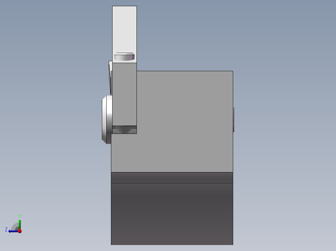 机夹重磨杠杆式切断刀右视图