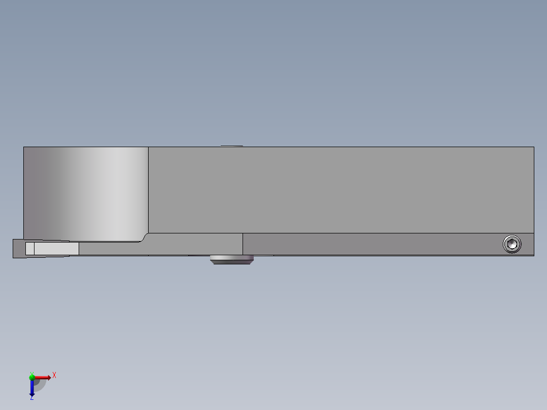 机夹重磨杠杆式切断刀俯视图