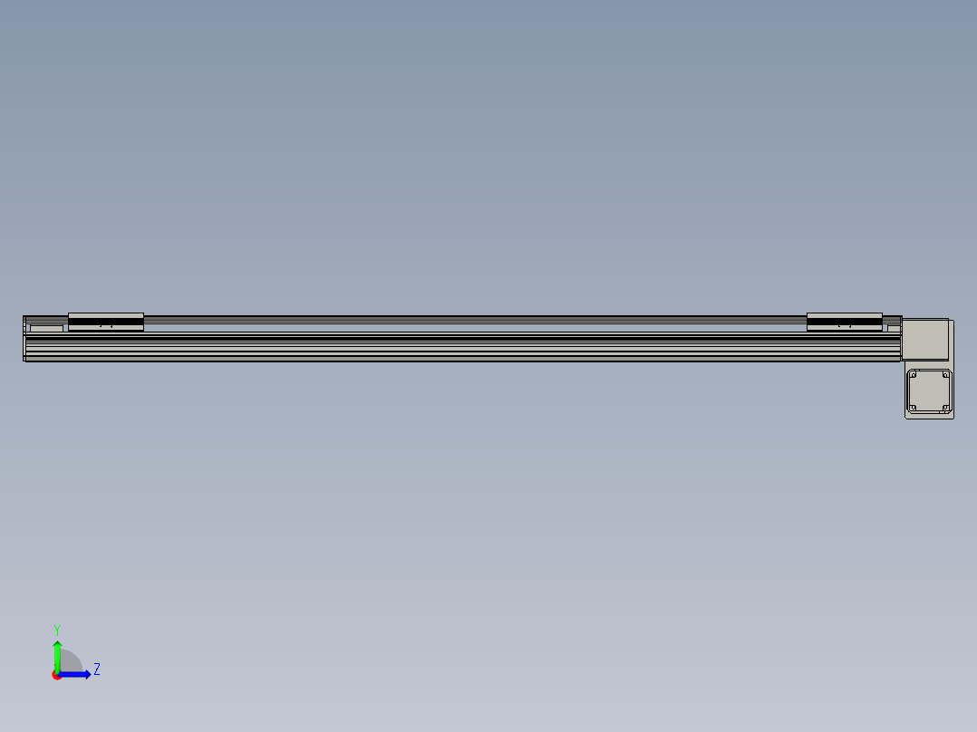 直线模组LHB17-L40-S1450-RD设计图纸左视图