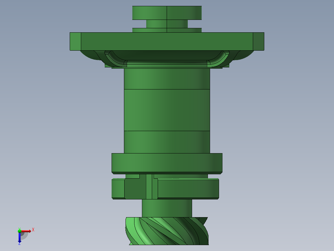 Q524-风力驱动器各部件数控加工工艺及造型设计【三维SolidWorks】俯视图